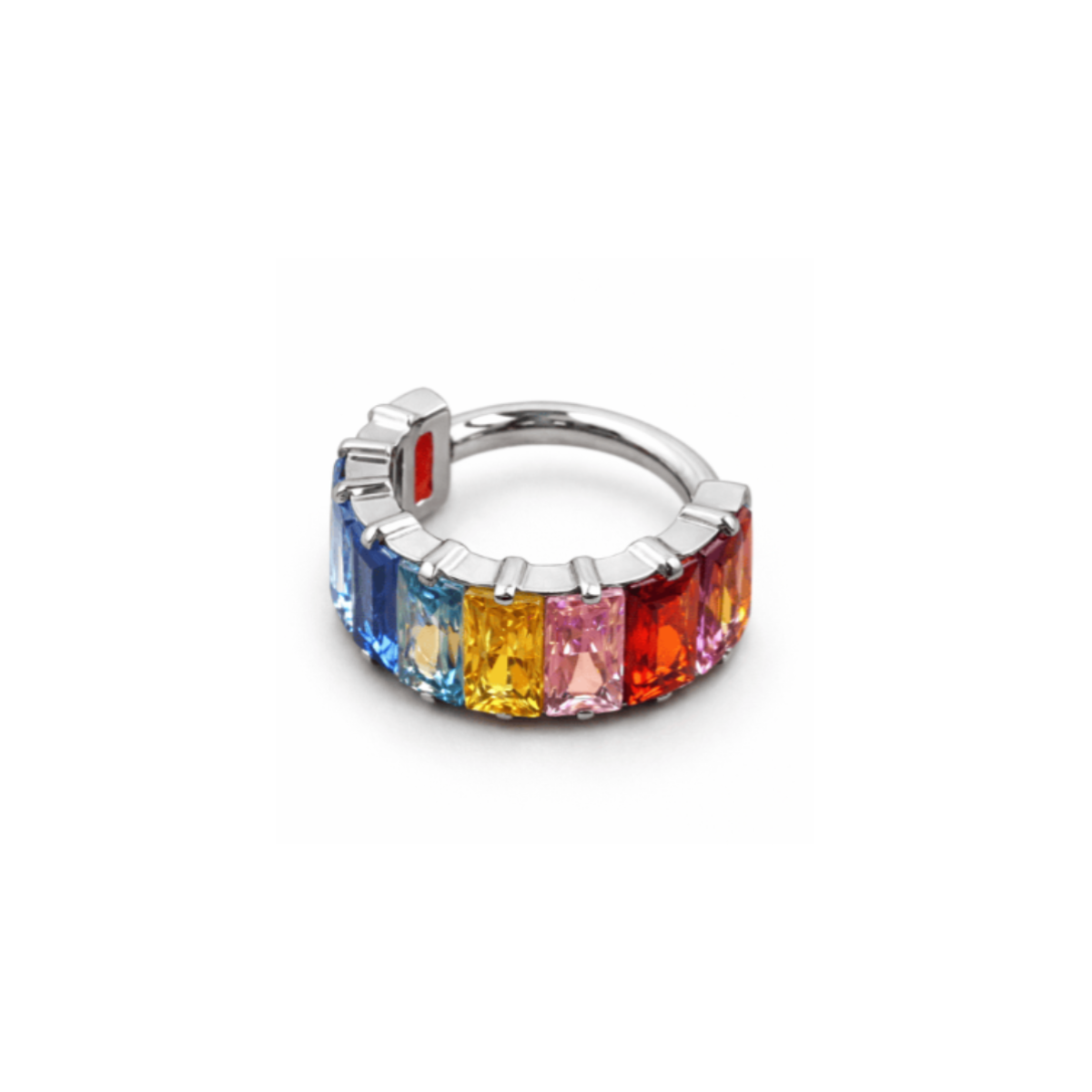 ESSETY JEWELS - Rainbow Iced Clicker Baguette Multicolor