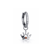 ESSETY JEWELS - THE CROWN ESSETY – Orecchino a Cerchio con Corona e Zirconi