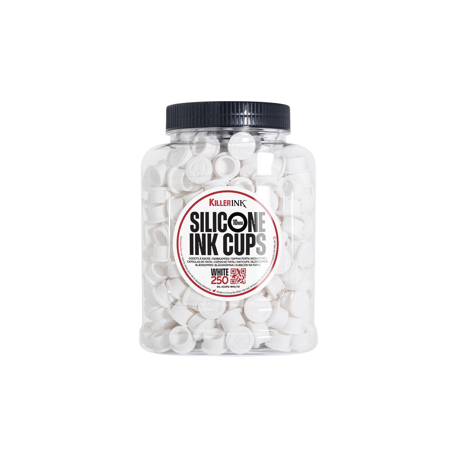 Killer Ink - Tappini per Inchiostro in Silicone Bianco 250pz