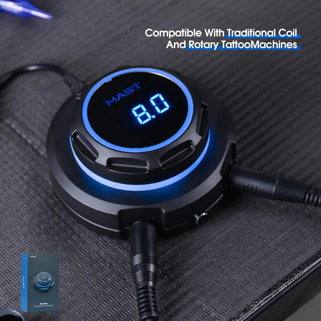 Alimentatore per Tatuaggi Dragonhawk Mast Halo con Doppia Modalità di Avvio per Macchine per Tatuaggi - mrpmu