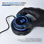 Alimentatore per Tatuaggi Dragonhawk Mast Halo con Doppia Modalità di Avvio per Macchine per Tatuaggi - mrpmu