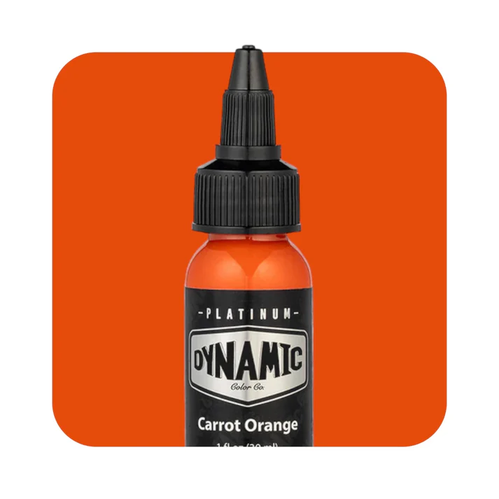 CARROT ORANGE 30ml - DYNAMIC PLATINUM TATTOO INK REACH