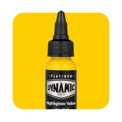 HIGHLIGHTER YELLOW 30ml - DYNAMIC PLATINUM TATTOO INK REACH