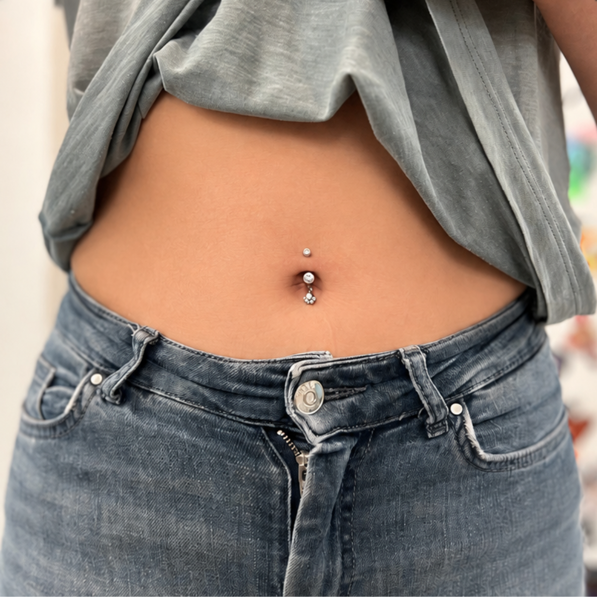 ESSETY JEWELS - Belly Paw con Brillanti e Zampa Pendente