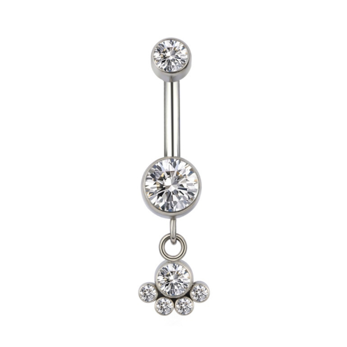 ESSETY JEWELS - Belly Paw con Brillanti e Zampa Pendente