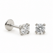 ESSETY JEWELS - Labret con Brillantino Incastonato Silver Completo