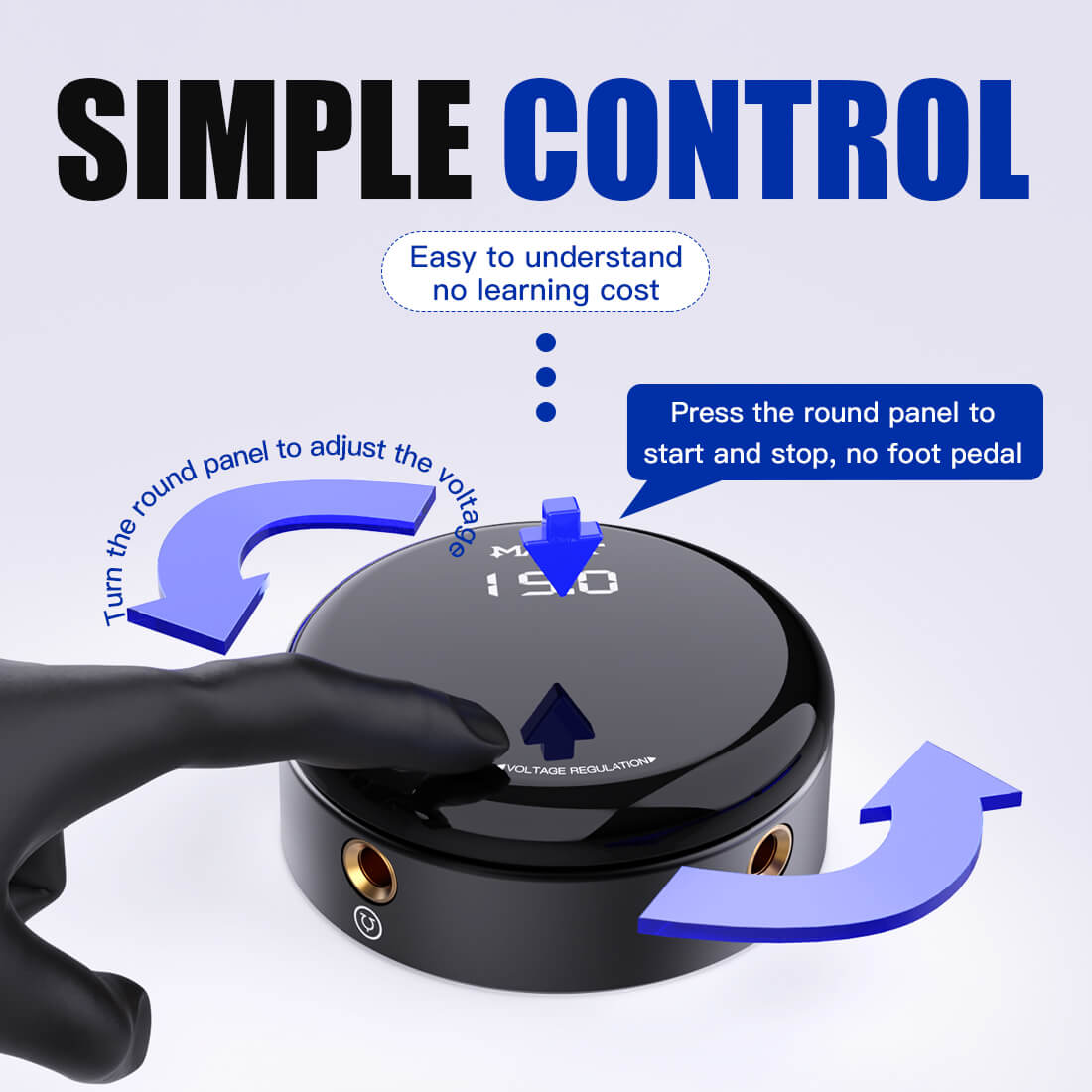 Mast Circle Tattoo Power Supply OLED Simple Power for Tattoo Machines - Dragonhawk - mrpmu