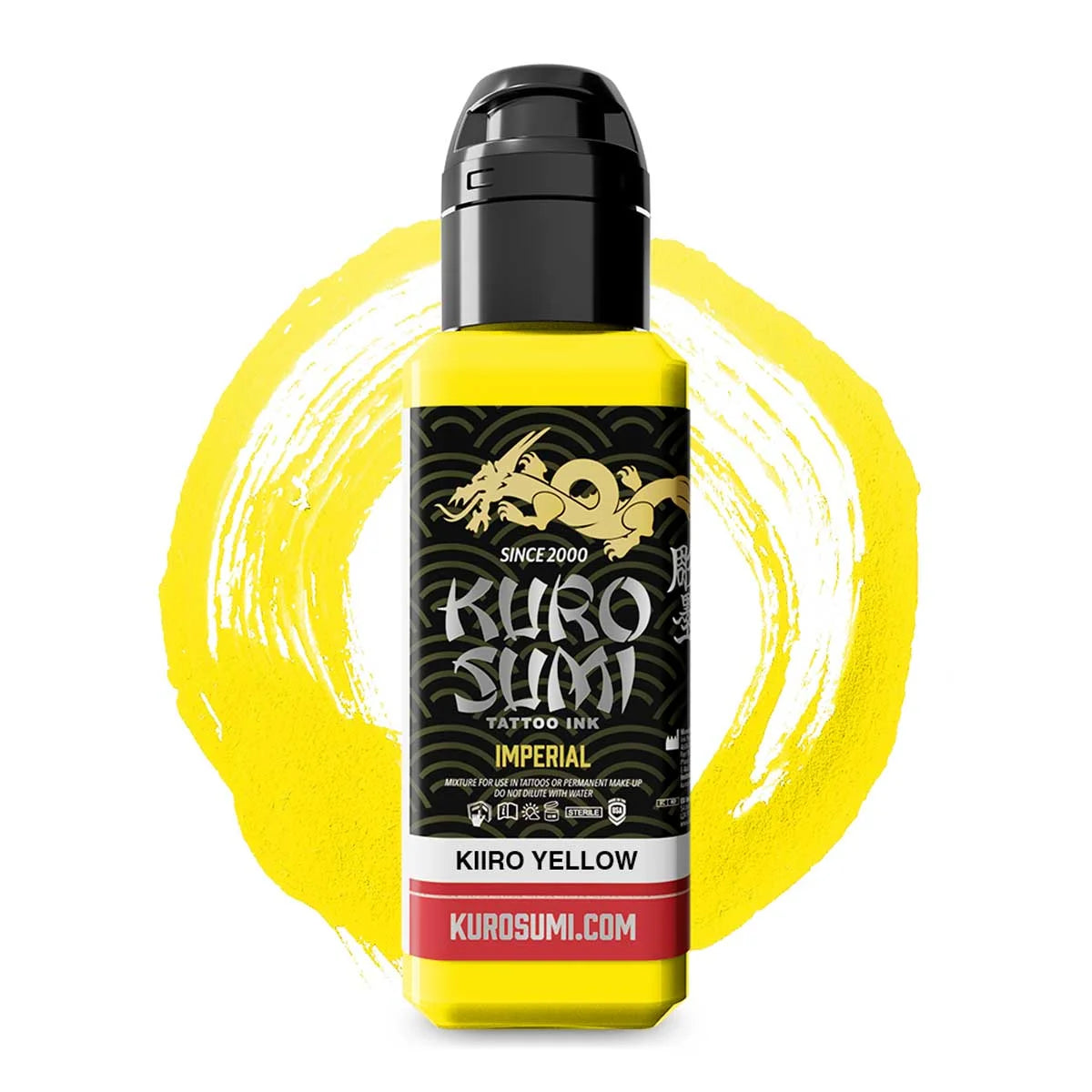 Kuro Sumi Imperial Tattoo Ink - Kiiro Yellow 44 ml
